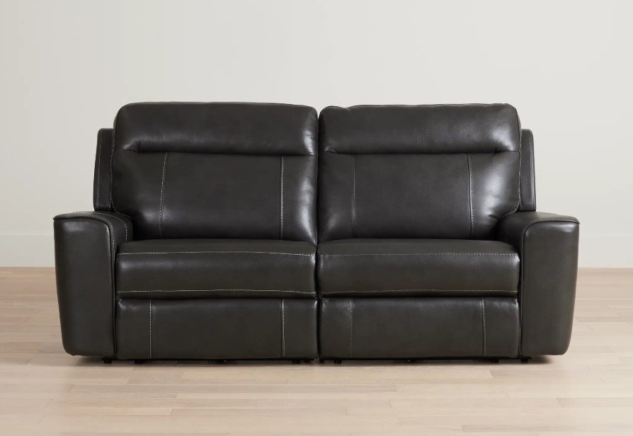 black vinyl recliner