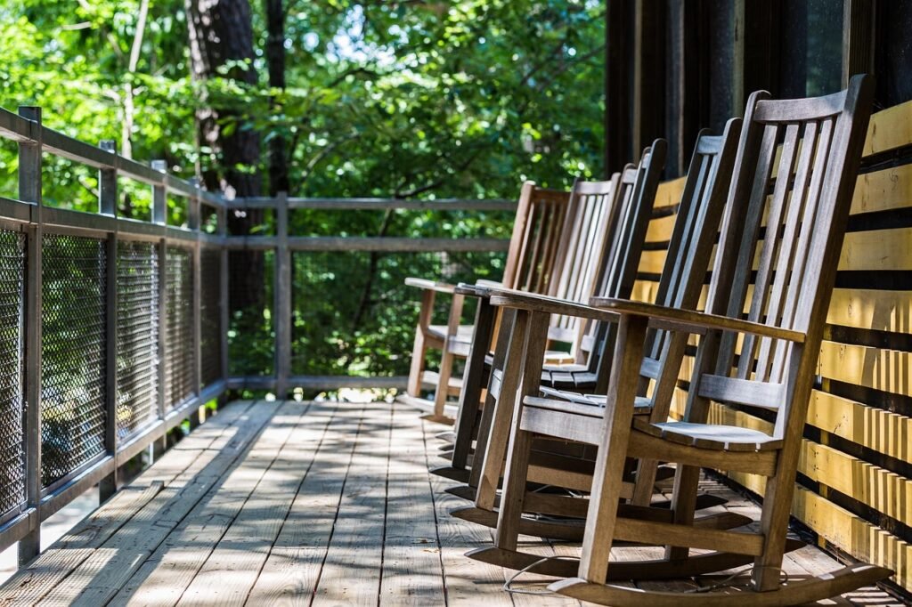wooden porch rocking chairs